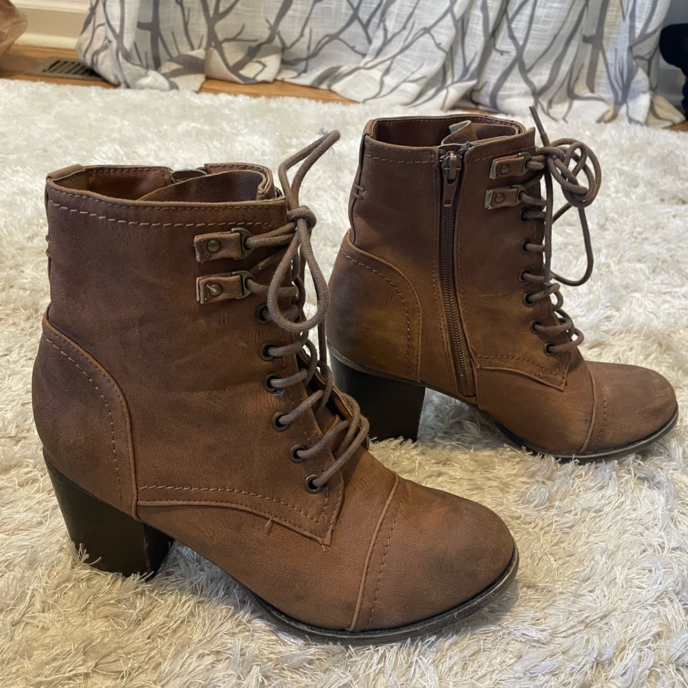 Madden Girl Boot with Textile Lining. Worn 10-ish times. Lightly used.